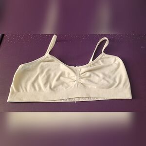 Seamless ruched spaghetti strap bralette Sz Meoum